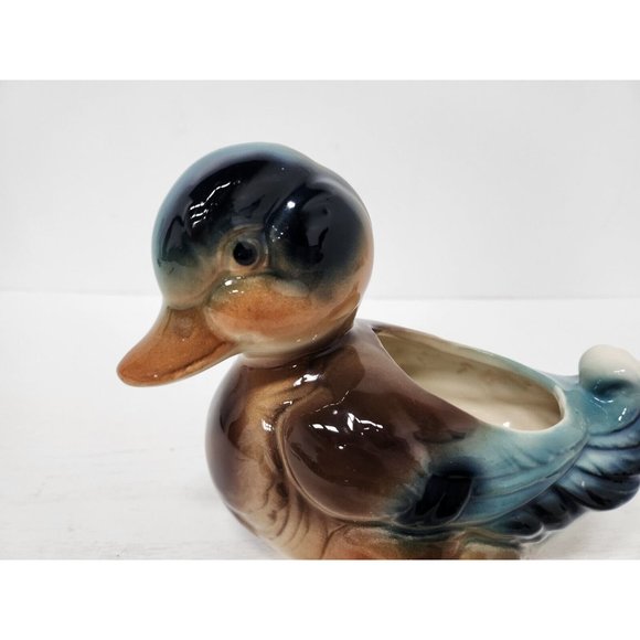 VTG Royal Copley Baby Mallard Duck Planted Flower Pot Ceramic Farmhouse Country - Picture 2 of 11